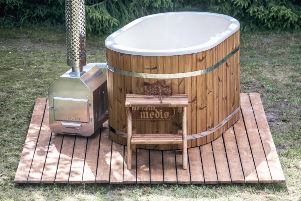 Hot Tub 2 persoons met 20 kw RVS Externe kachel, Ophalen of Verzenden, Nieuw, Vast
