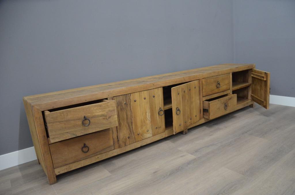 Tv meubel 250 cm, Huis en Inrichting, Kasten | Televisiemeubels, Verzenden, Overige materialen, Zo goed als nieuw, 200 cm of meer