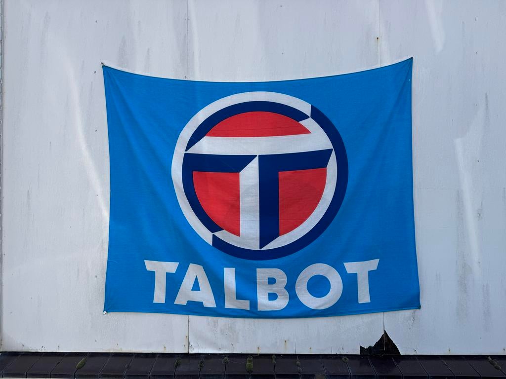 TALBOT oude reclame vlag, Reclamebord, Gebruikt, ., Ophalen of Verzenden