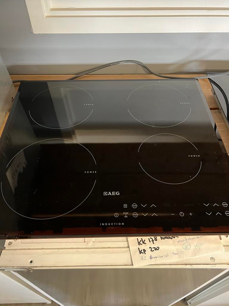 Aeg Inductie Kookplaat HK634200FB (2 Fase), Ophalen, Refurbished, 4 kookzones, Inbouw