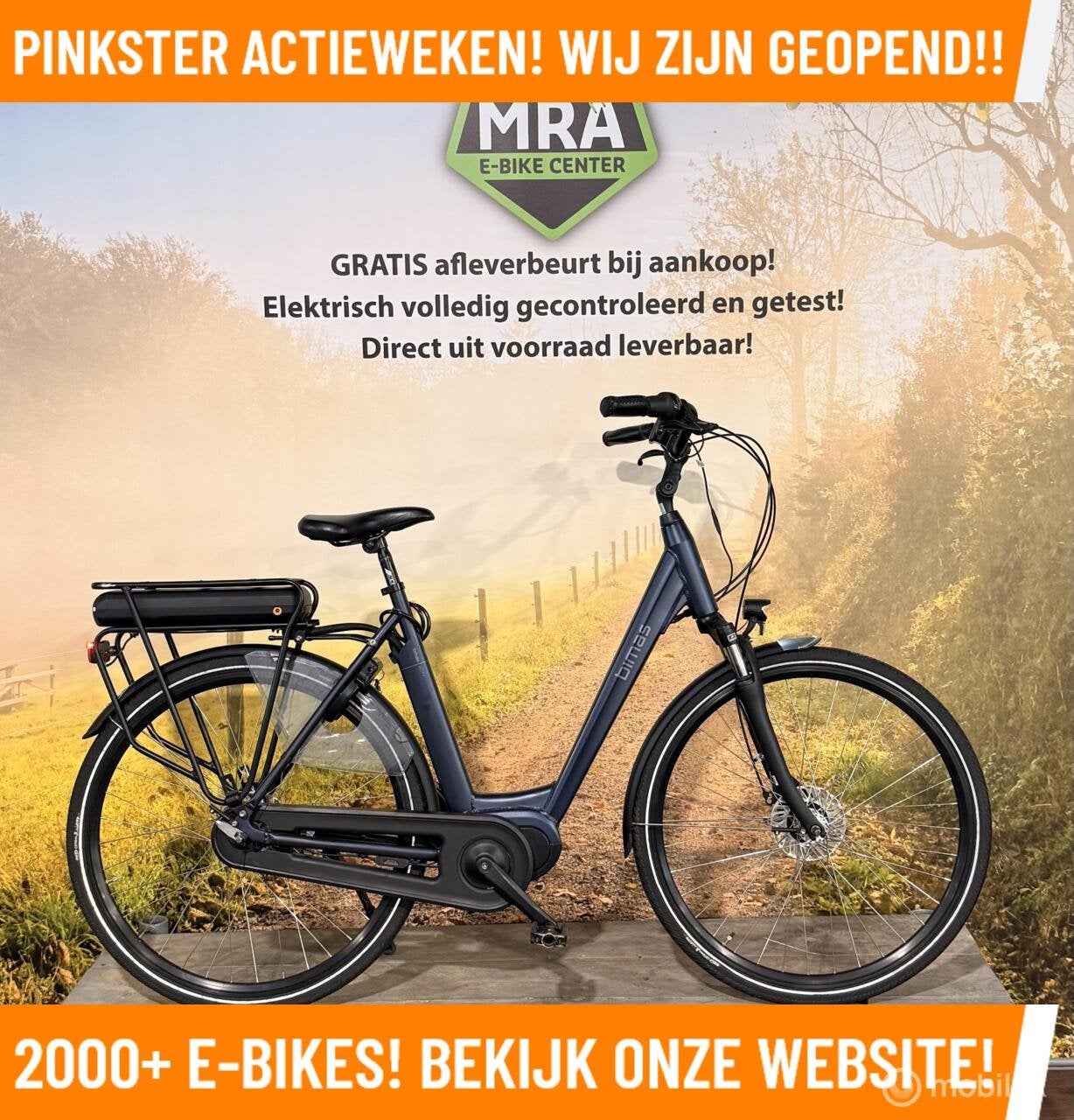 Bimas City Elektrische fiets met Bafang midden motor ebike, 55 tot 59 cm, Overige merken