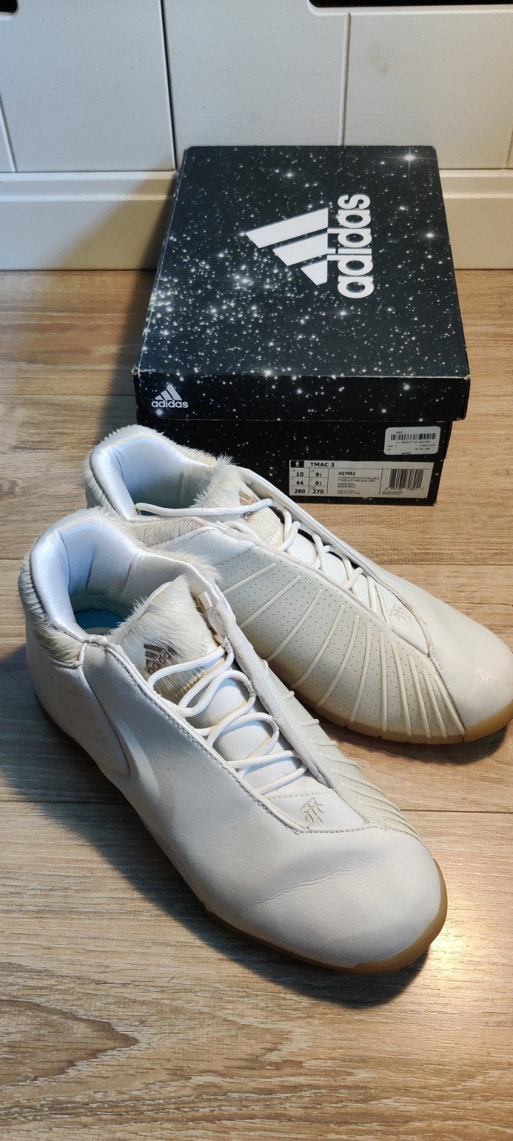 Adidas T-Mac 3 Aurora Borealis (White/Blue) - EU 44, Wit, Ophalen of Verzenden, Sneakers of Gympen, Adidas