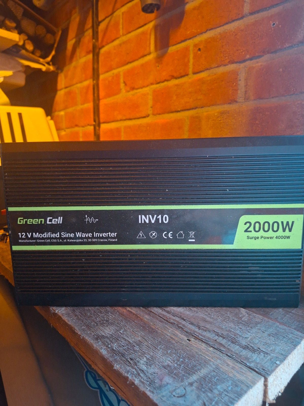 Green Cell 12V Modified Sinus Omvormer 2000W, Ophalen of Verzenden