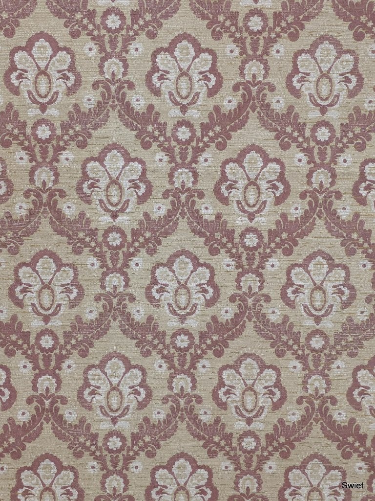4689 60s barok behang klassiek steenrood beige bruin swiet, Huis en Inrichting, Ophalen of Verzenden, Bruin