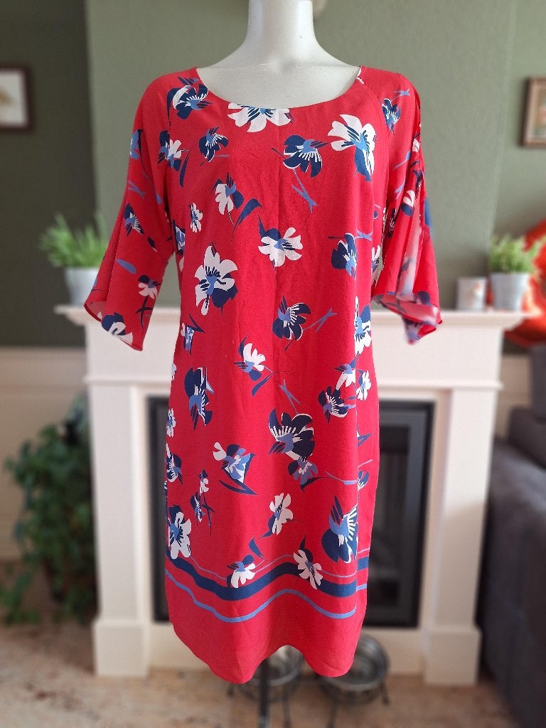 Atmos Fashion rood open mouw jurk 40, Kleding | Dames, Maat 38/40 (M), Verzenden, Zo goed als nieuw, Knielengte
