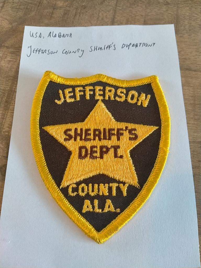 USA , Alabama , Jefferson County Sheriff'S Department , Patc, Verzenden, Overige soorten, Amerika, Embleem of Badge