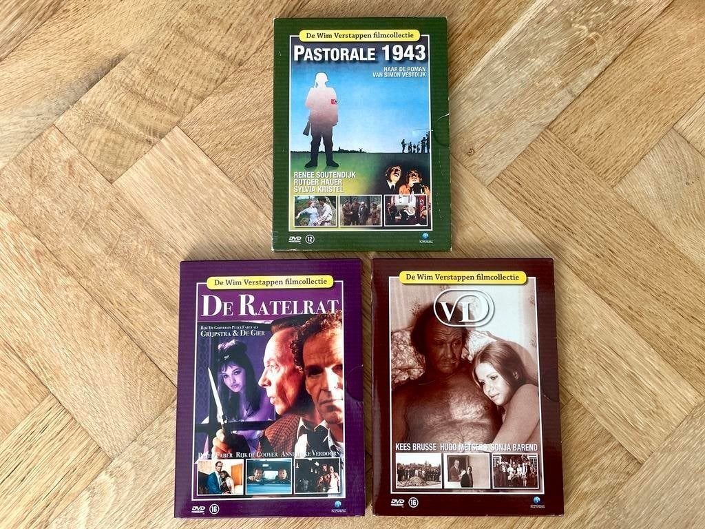 3x Wim Verstappen Filmcollectie DVD’s (krasvrij, met NL), Cd's en Dvd's, Dvd's | Nederlandstalig, Zo goed als nieuw, Drama, Vanaf 16 jaar