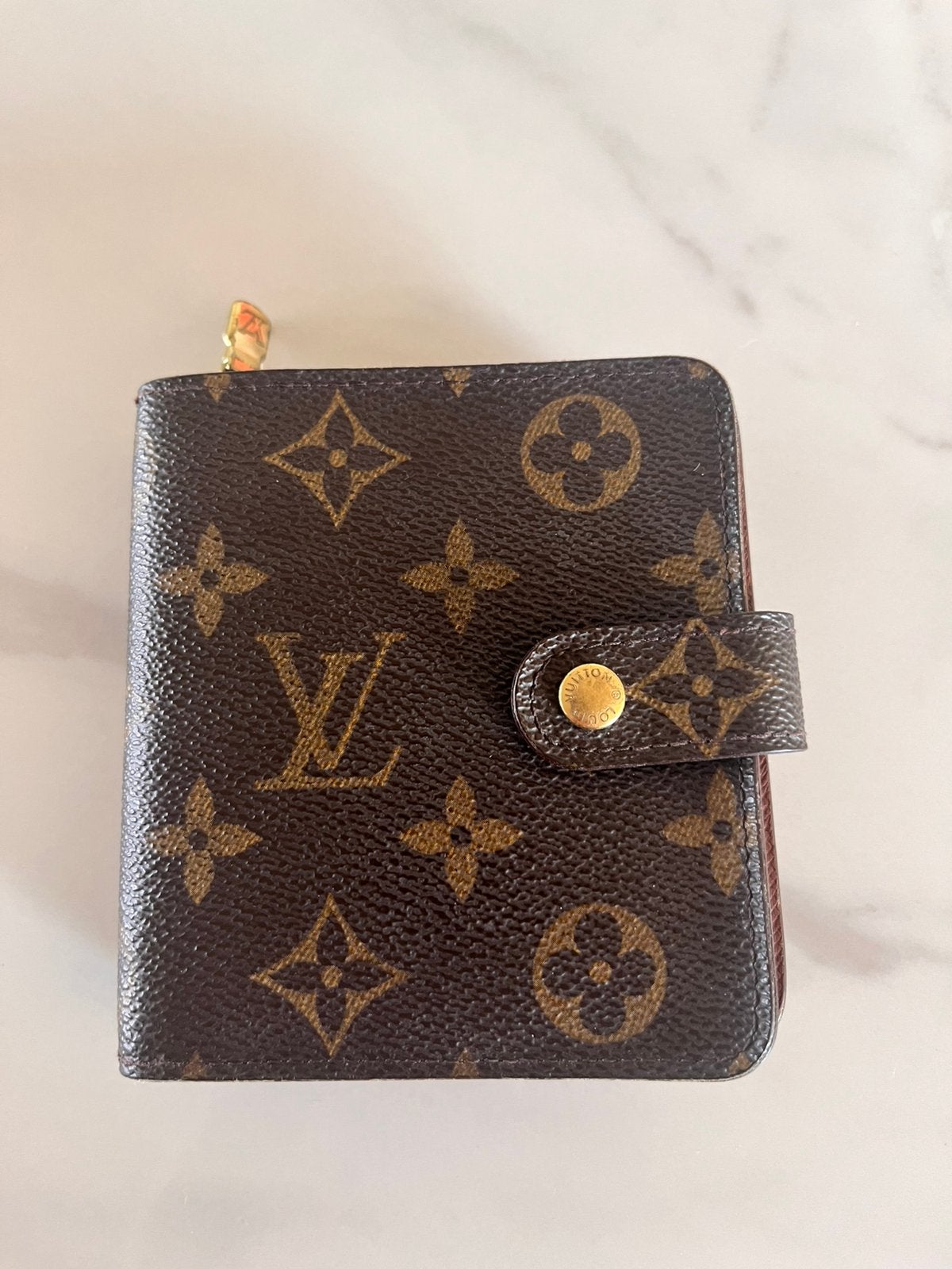 Louis vuitton zipper wallet orgineel, Ophalen of Verzenden, Gebruikt, Bruin