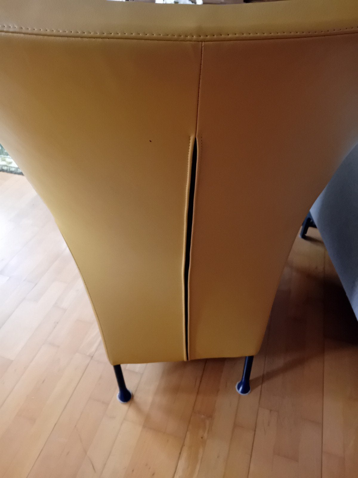 Originele Montis Fauteuil windy - Geel Echt Leder, Ophalen, Gebruikt, 50 tot 75 cm, Leer