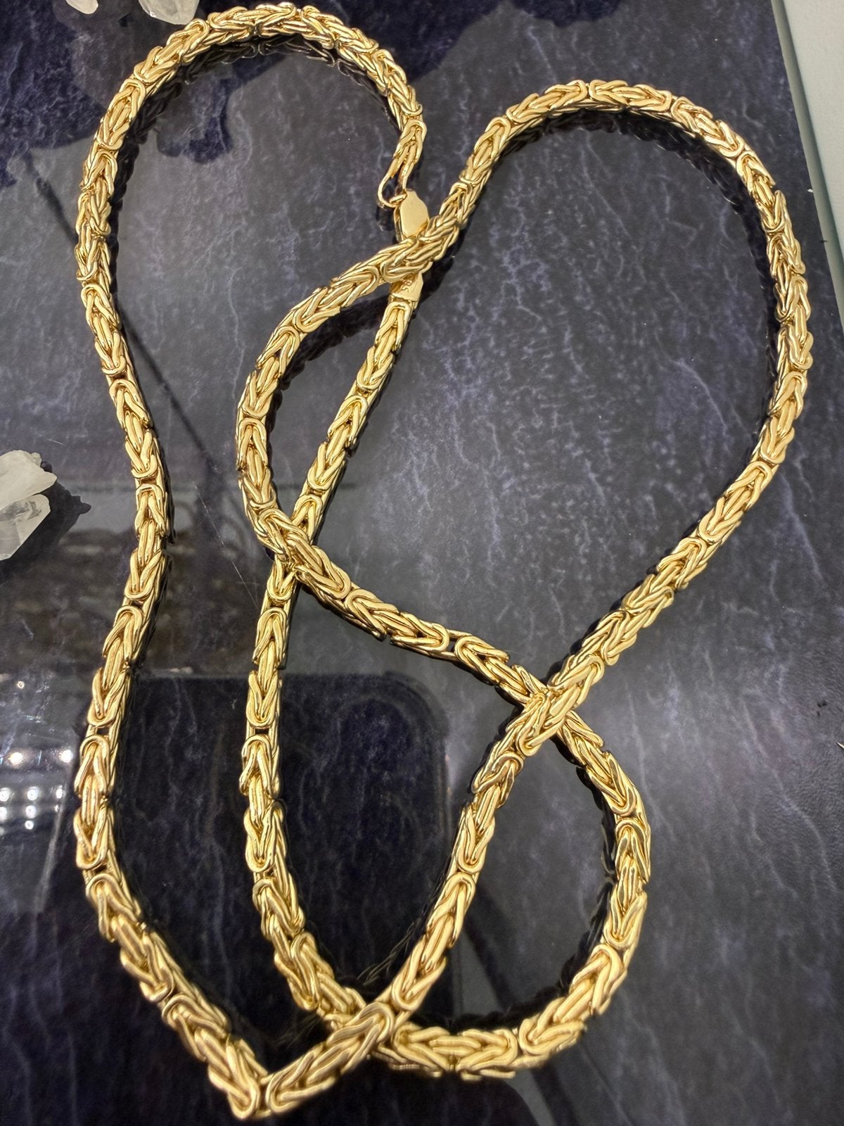 14k gouden koningsketting, Sieraden, Tassen en Uiterlijk, Kettingen, Ophalen of Verzenden, Nieuw, Goud, Goud