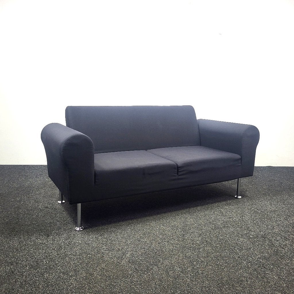 Vitra Sofa / Bank - Zwart Gestoffeerd 25121, Huis en Inrichting, Stoelen, Gebruikt, Eén, Grijs, Ophalen