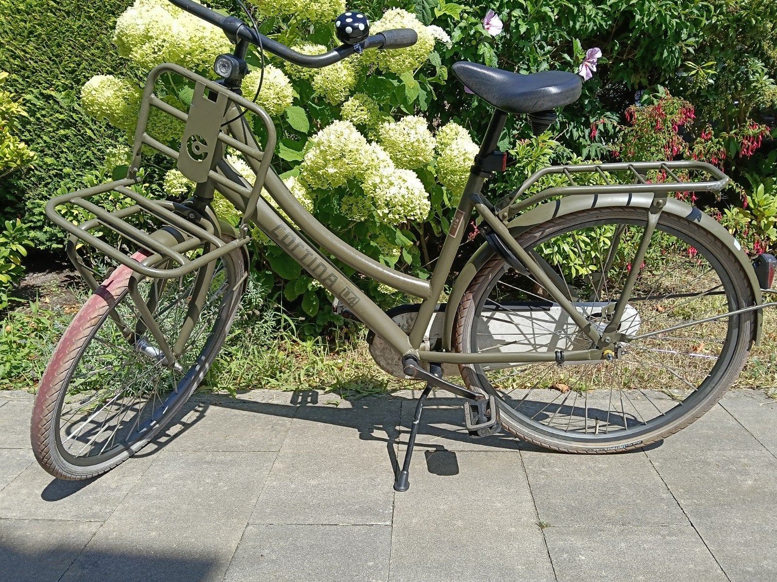Cortina U4 Transportfiets Dames - Legergroen, Terugtraprem, Gebruikt, Versnellingen, 50 tot 53 cm