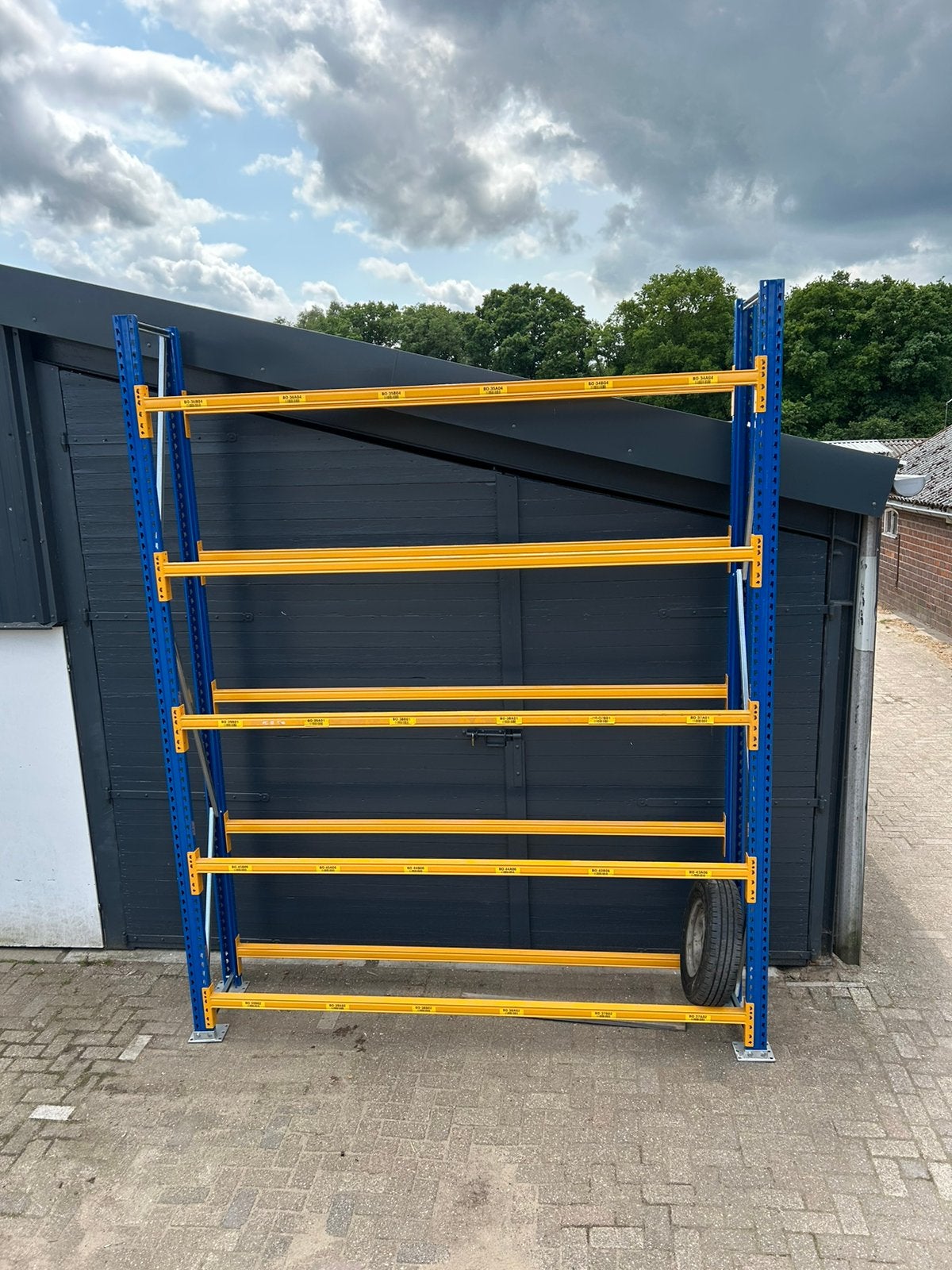 Nette zware bandensteling stelling stellingen, Ophalen, 250 cm of meer, Palen