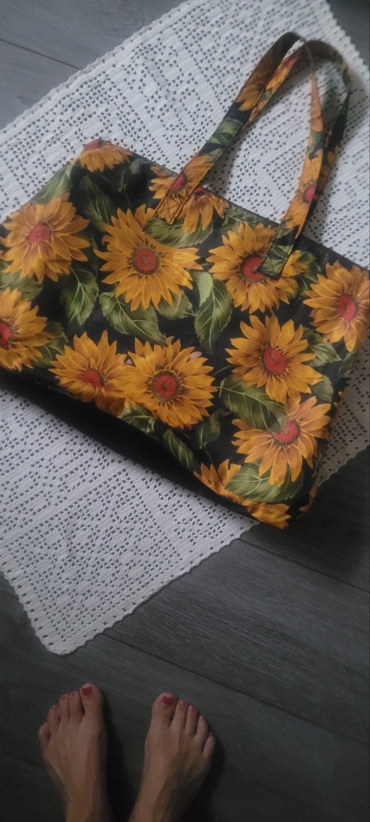 Zonnebloem Shopper - Stijlvolle en Ruime Tas, Ophalen of Verzenden, Zo goed als nieuw, Geel, Shopper
