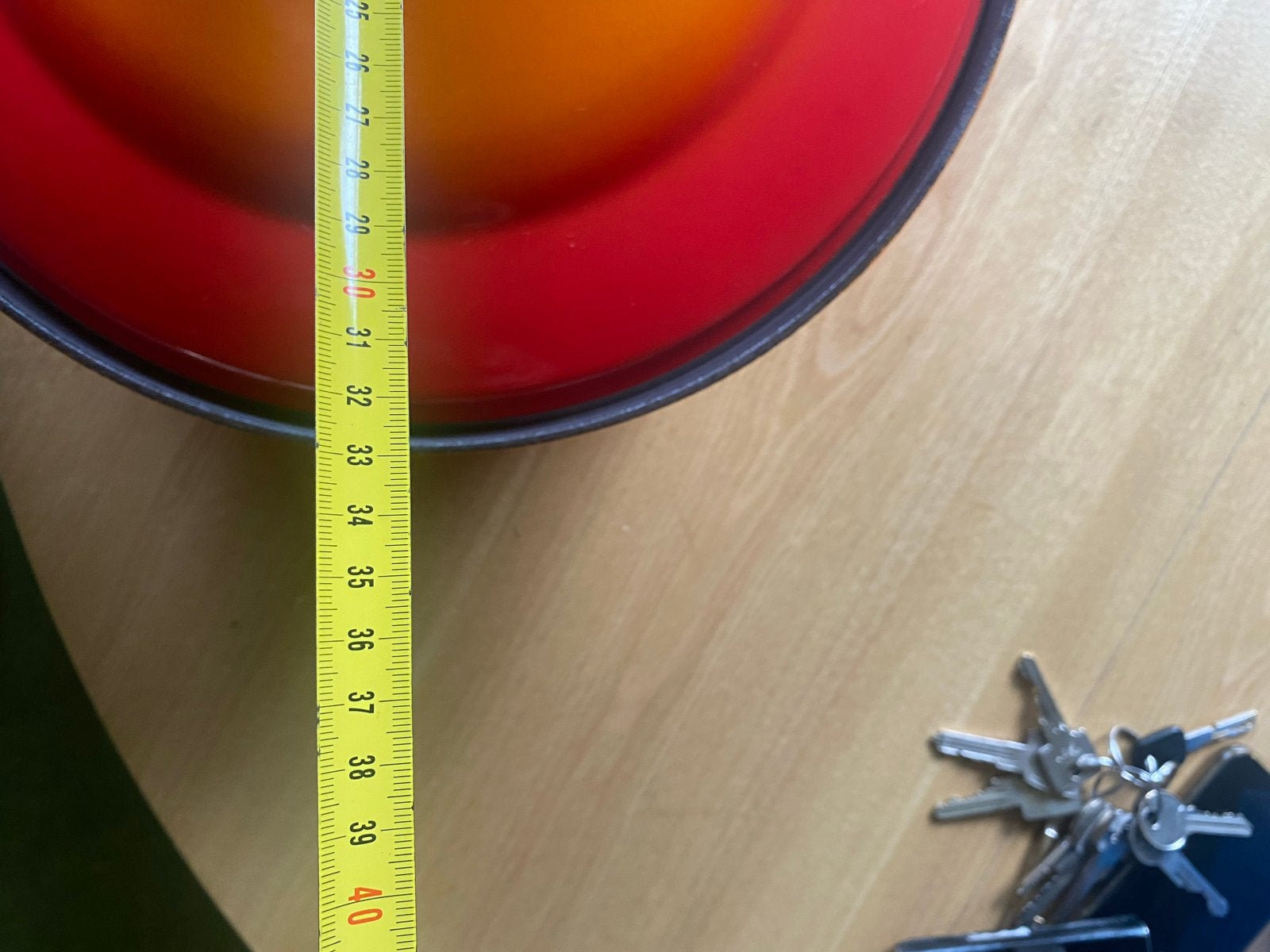 Le Creuset Braadpan 32cm Oranje Gietijzer, Ophalen, Gebruikt, Met deksel, Le Creuset