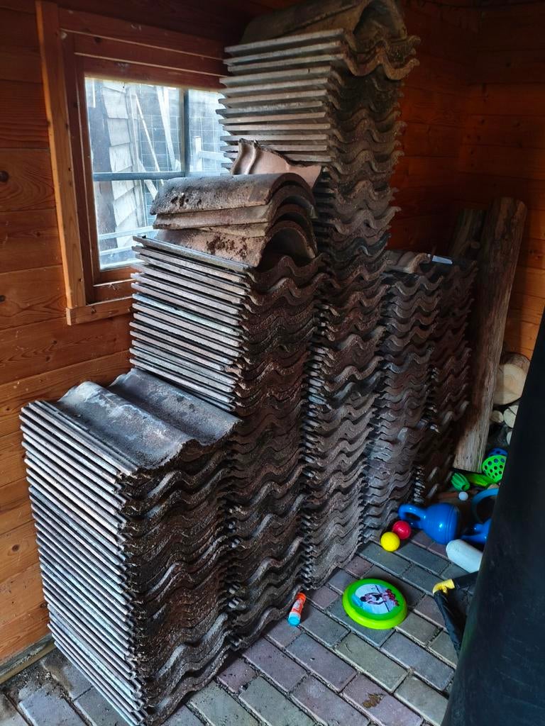 Dakpannen gratis, Ophalen, Steen of Klei, 15 m² of meer, Dakpannen