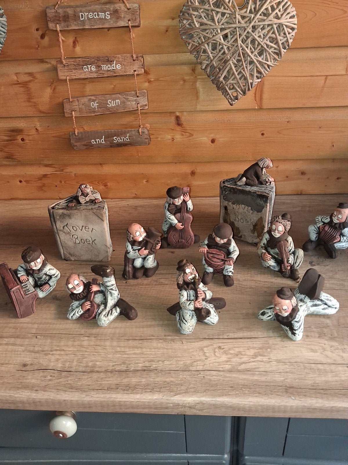 Muzikanten beeldjes set - Unieke decoratie, Ophalen of Verzenden, Gebruikt