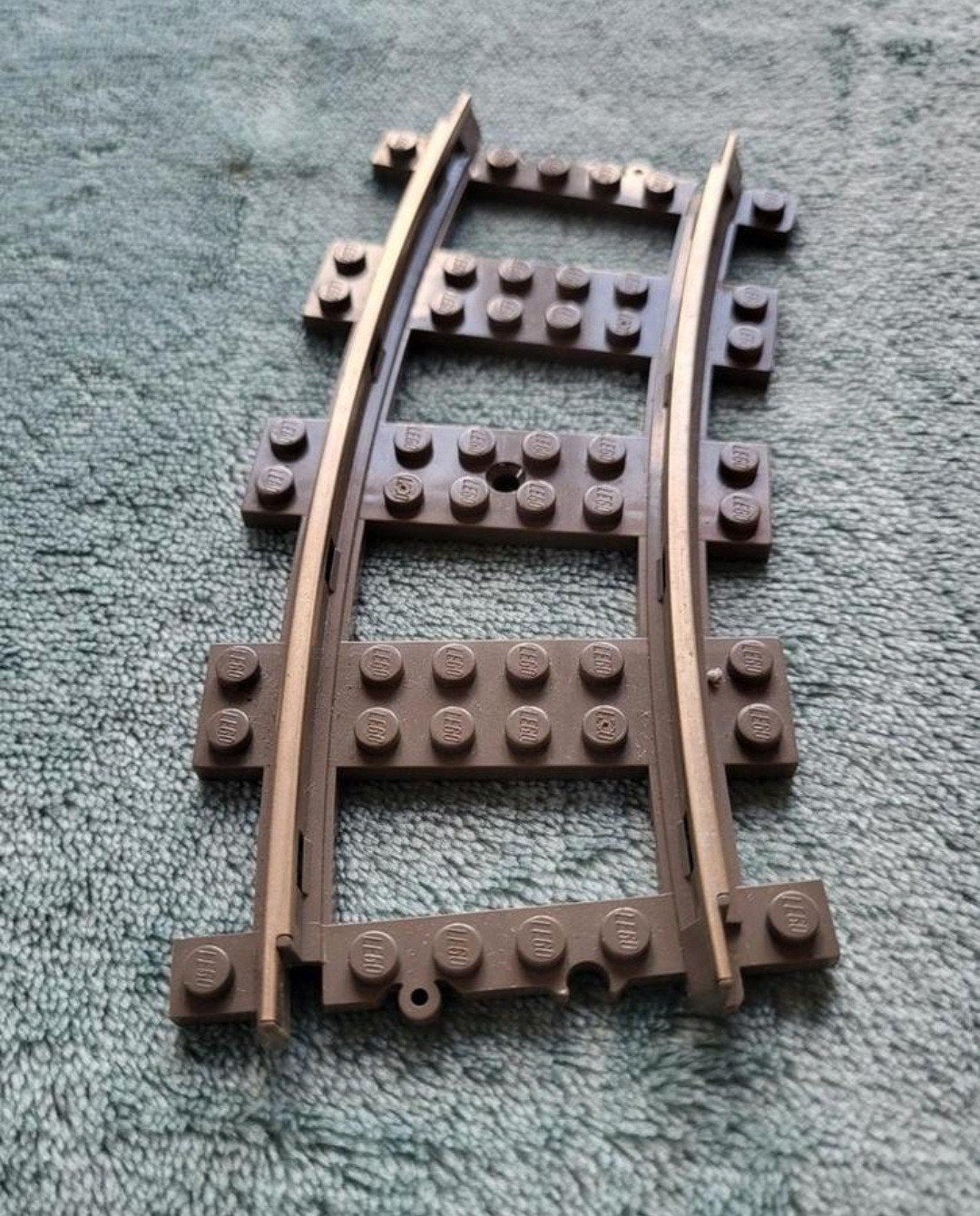 Lego trein 9 Volt ijzeren rails bocht spoor baan., Ophalen of Verzenden, Gebruikt, Losse stenen, Lego