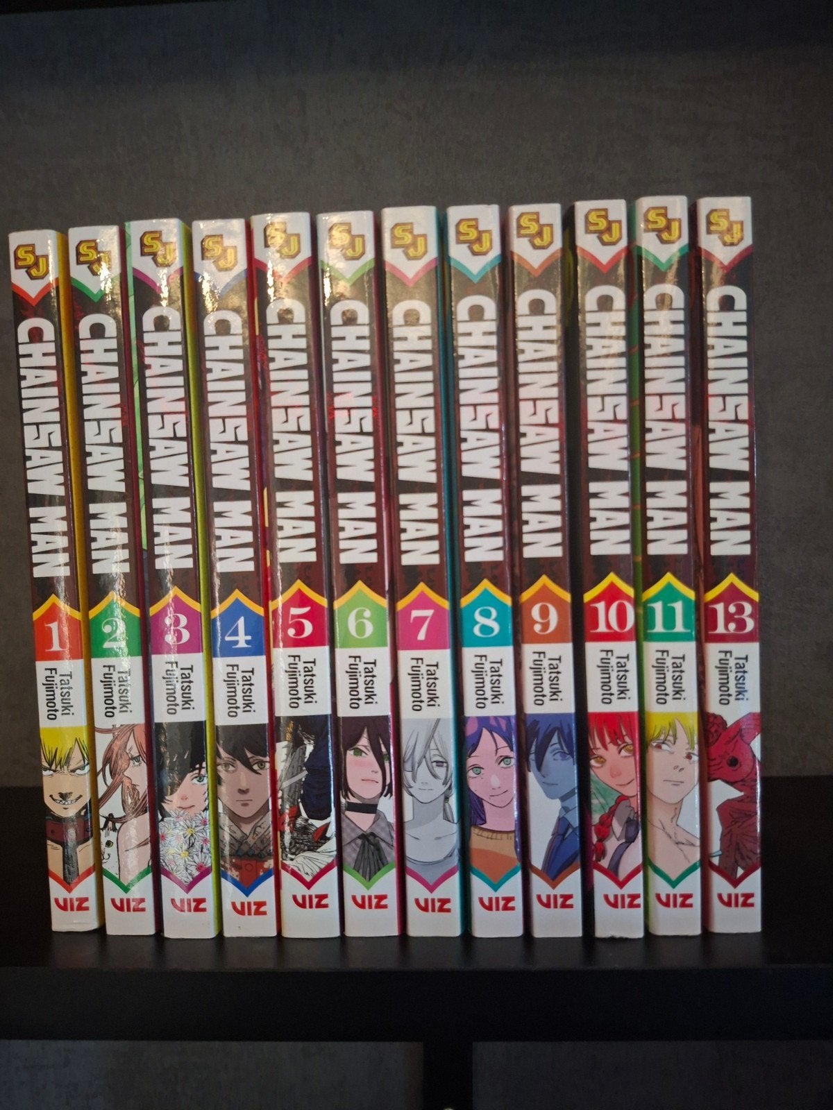 Chainsaw Man Manga  deel 1-11 en 13, Complete serie of reeks, Ophalen of Verzenden, Zo goed als nieuw, Tatsuki Fujimoto