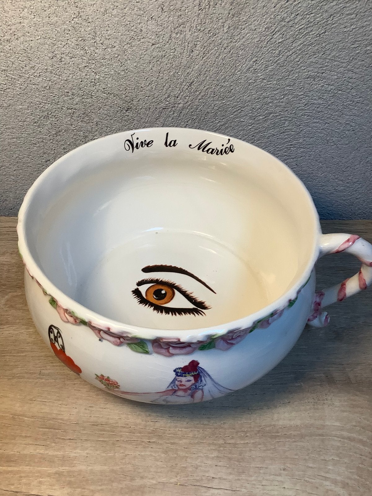 Vive la Mariée po plaspot piespot met oog, Ophalen of Verzenden