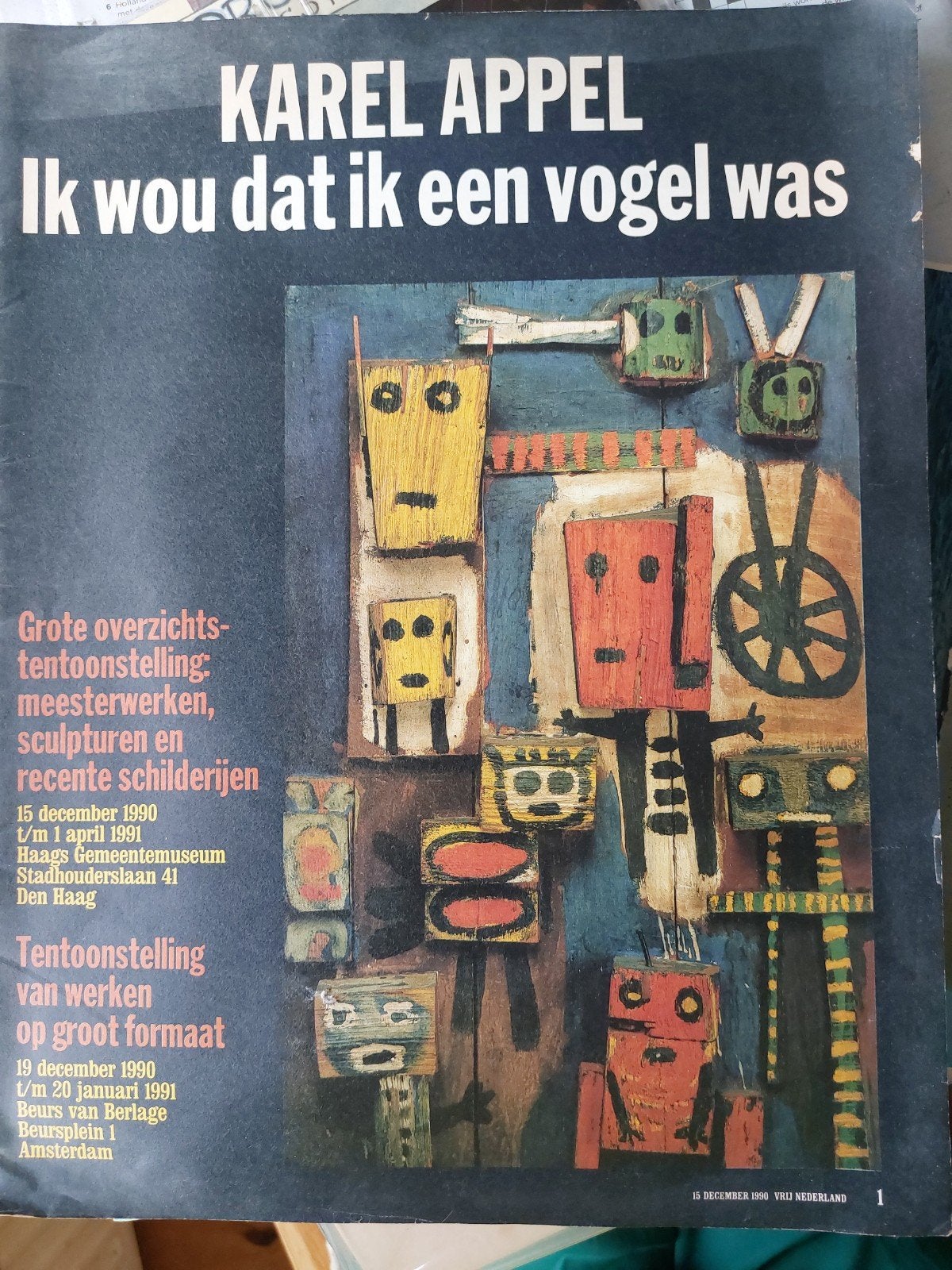 Vrij Nederland - special Karel Appel., Ophalen of Verzenden, Gelezen, Overige onderwerpen, Artikel Rudi Wester. foto's Bert Nienhuis