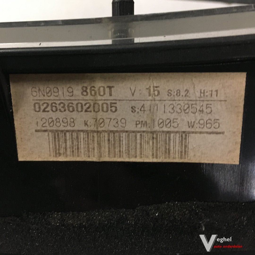 Vw Polo 1700051 1998   Km Tellerklok    6N0919 860T, Gebruikt, -, -, Ophalen of Verzenden