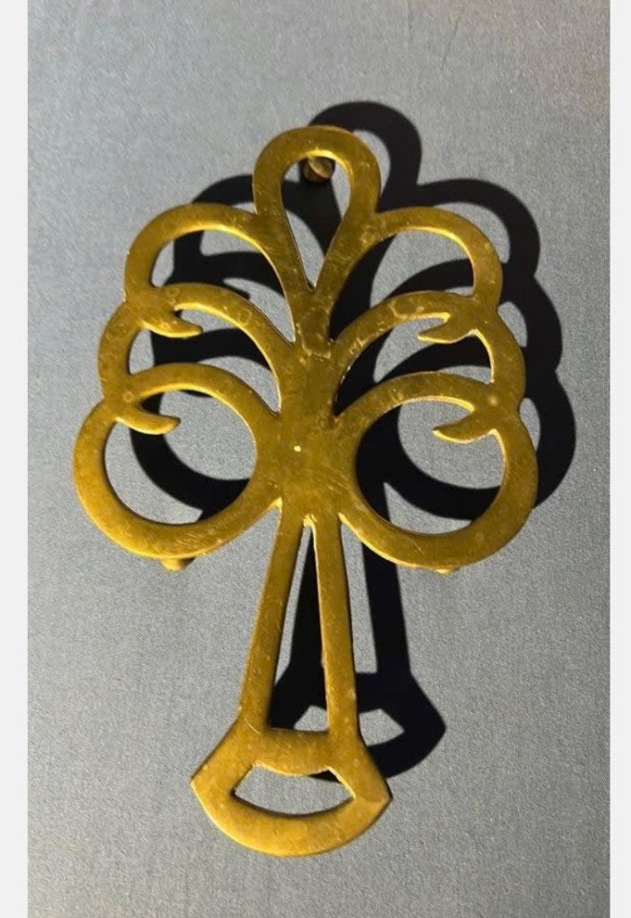 Vintage koperen onderzetter pan, “Boom” 22 x 14 cm, Ophalen of Verzenden