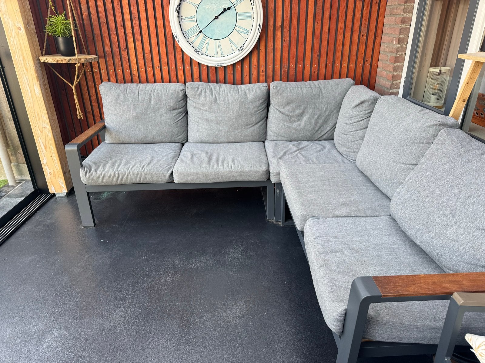 Loungeset met verstelbare tafel