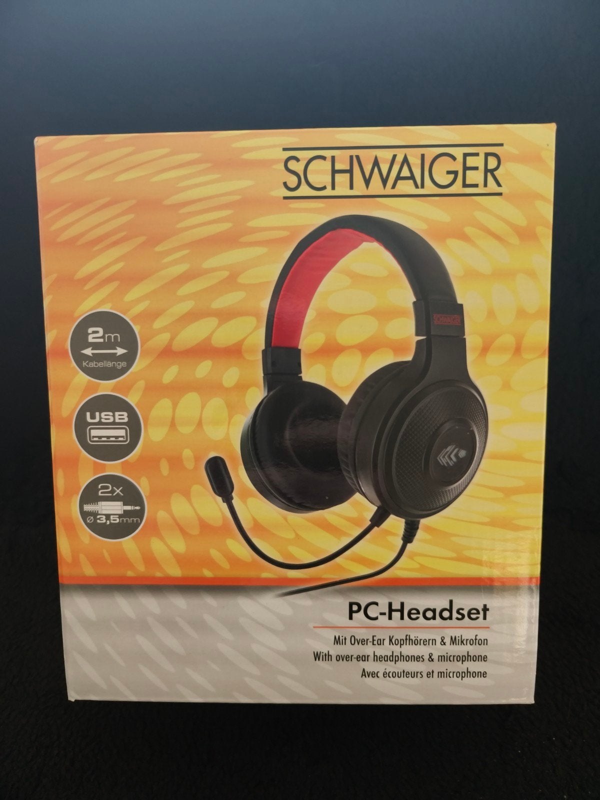 SCHWAIGER PC-Headset met microfoon, Ophalen of Verzenden, Over-ear, Gaming headset, Bedraad