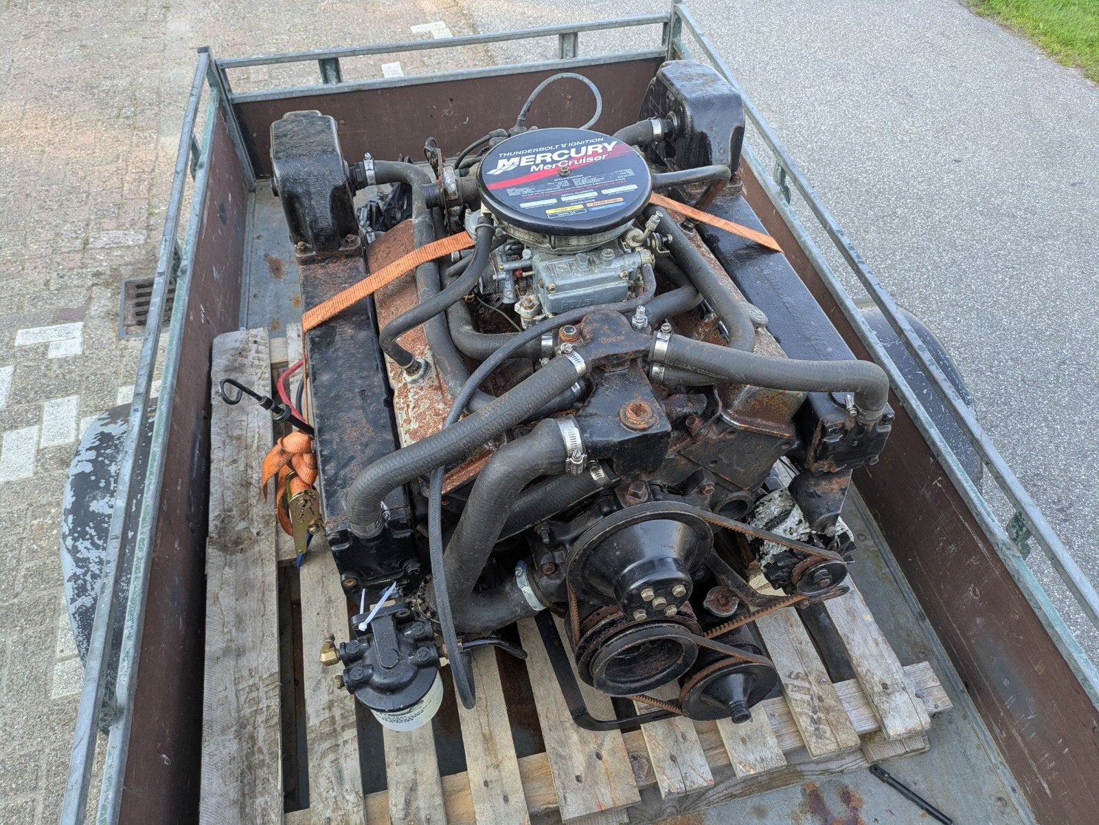 Mercruiser 5.0 V8 motor compleet met staartstuk en aanbouw, Watersport en Boten, Buiten- en Binnenboordmotoren, Ophalen of Verzenden
