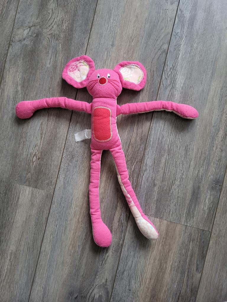 Roze knuffelmuis, Kinderen en Baby's, Speelgoed | Knuffels en Pluche, Ophalen of Verzenden, Gebruikt, Roze, Muis