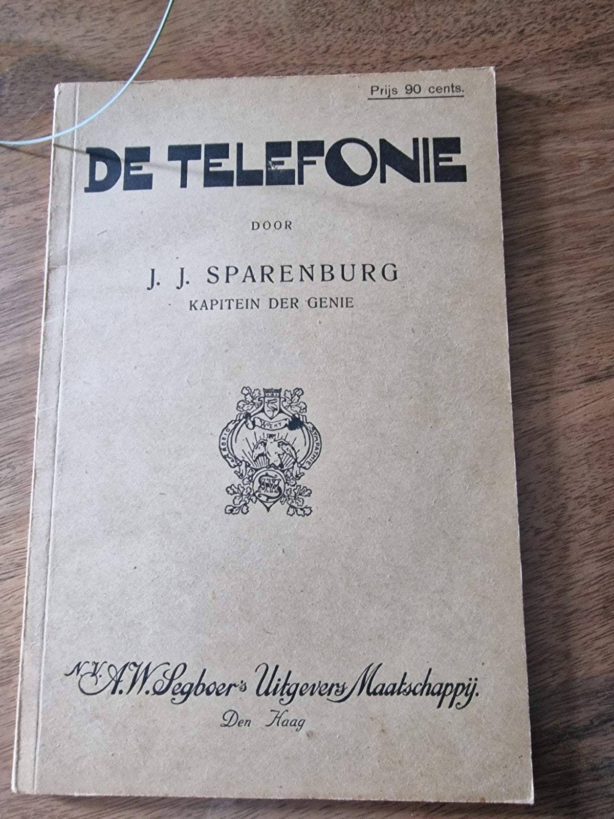 De Telefonie - J.J. Sparenburg (oud boek), Ophalen of Verzenden, Gelezen, Elektrotechniek, J.J. Sparenburg
