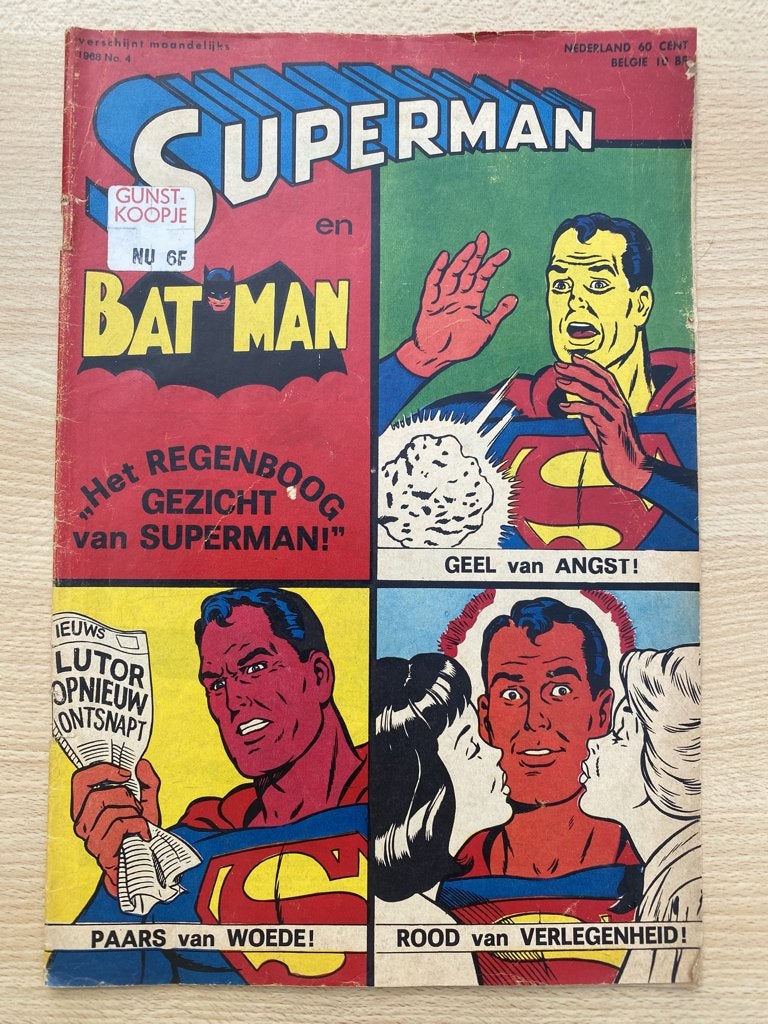 Superman en Batman strips 4 en 5 uit 1968, Verzenden, Meerdere stripboeken, Onbekend, Gelezen