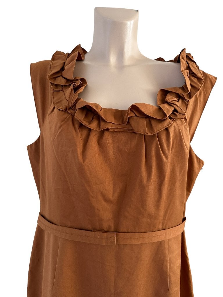 Elie Tahari jurk XL, Bruin, Maat 46/48 (XL) of groter, Ophalen of Verzenden, Zo goed als nieuw