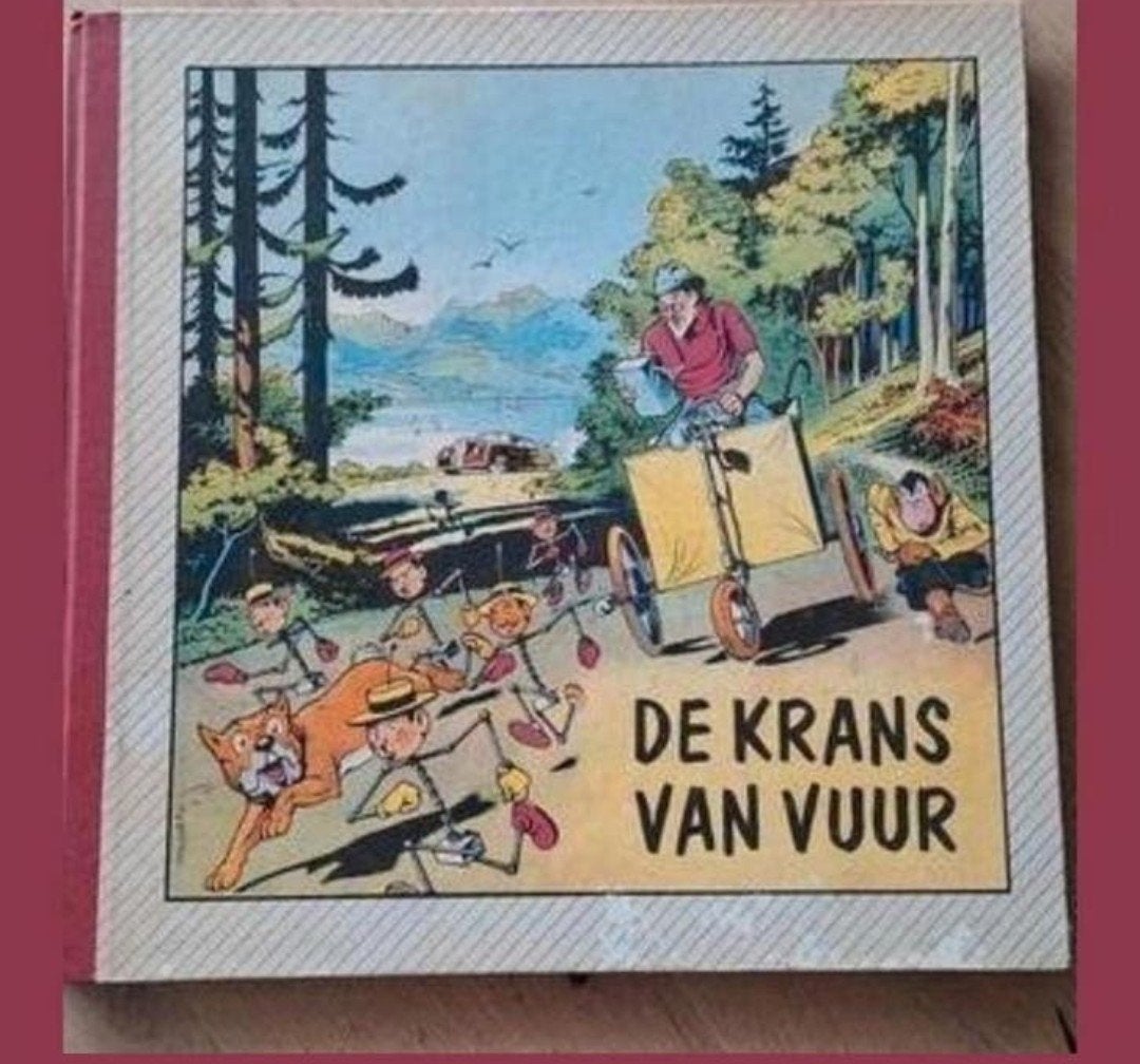 Vintage hardcover stripboek "De Krans van Vuur" uit 1964, Boeken, Stripboeken, Eén stripboek, Ophalen of Verzenden, Gelezen
