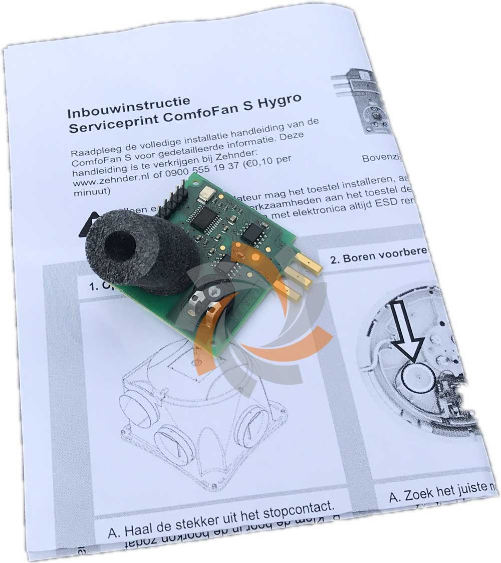 Vochtsensor ‘Hygro’ print voor Zehnder ComfoFan S | Nieuw ✅, Ophalen of Verzenden, Nieuw, Afzuiger