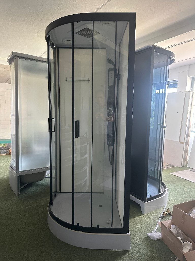 Complete Douchecabine 90x90 Zwart Profiel met Dak, Ophalen, Info@dealplein.nl, Nieuw, Douche