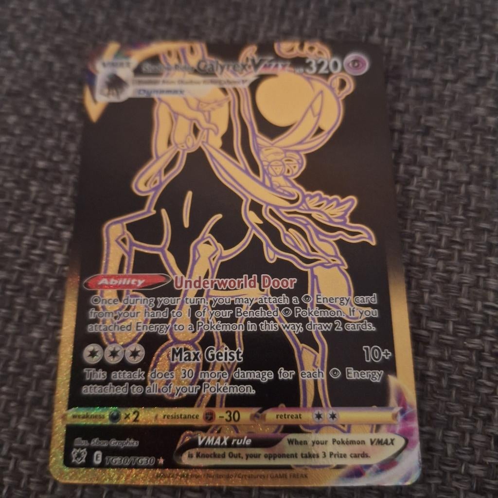 Shadow rider Calyrex Vmax, Ophalen of Verzenden, Zo goed als nieuw, Losse kaart, Foil