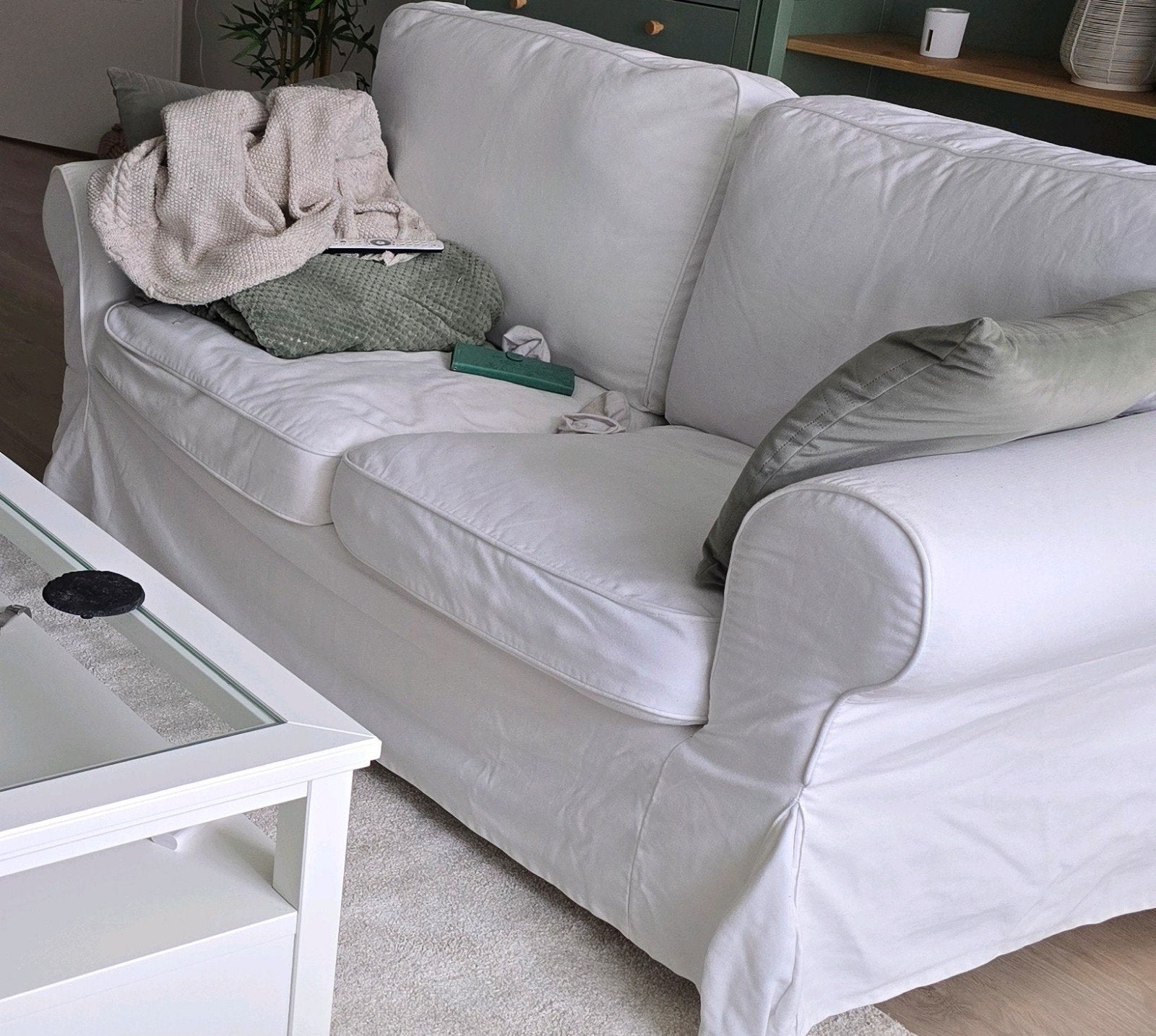 DIT WEEKEND 15 EURO IKEA EKTORP 2-ZITS BANK, Ophalen, Gebruikt, Tweepersoons, 75 tot 100 cm