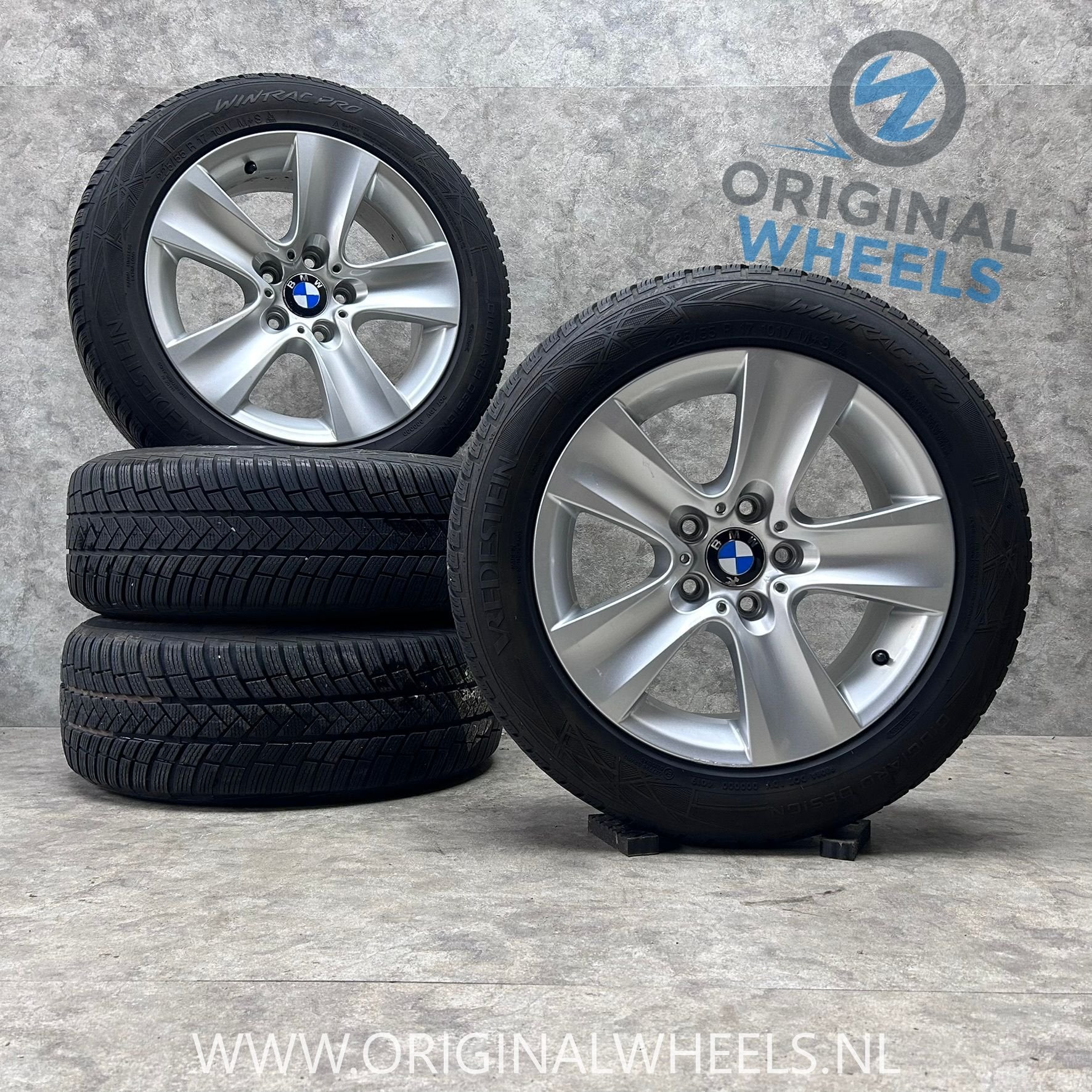 17 inch BMW Styling 327 velgen + winterbanden 5 serie F10, Gebruikt, -, -, Banden en Velgen