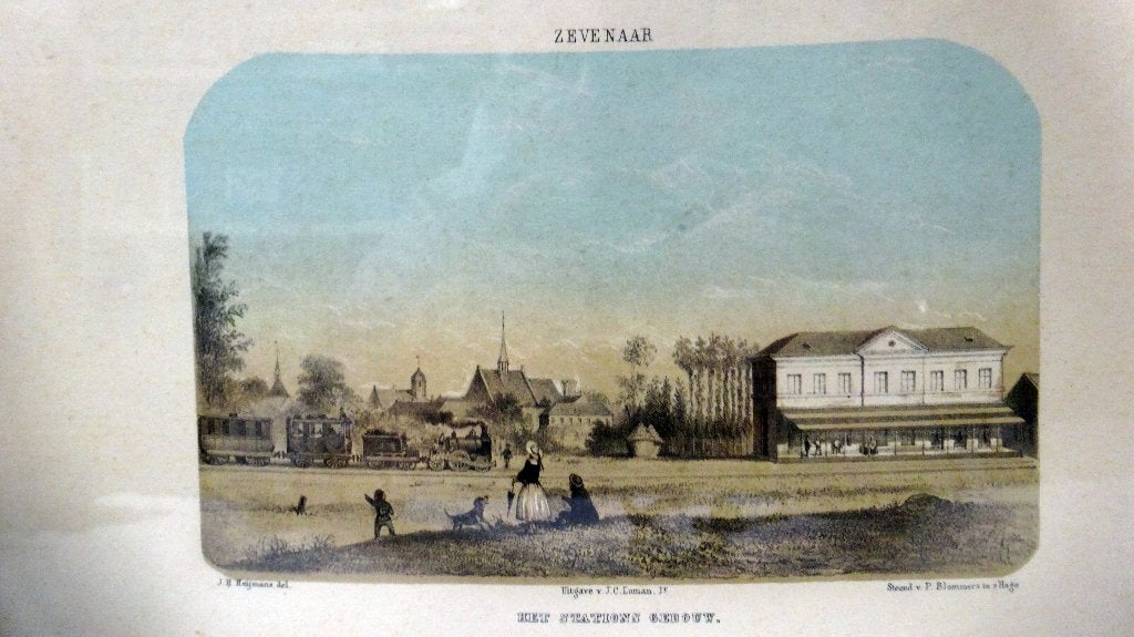 Steendruk uit circa 1860, Antiek en Kunst, Overige onderwerpen, Ophalen of Verzenden, Ingelijst, Lithografie