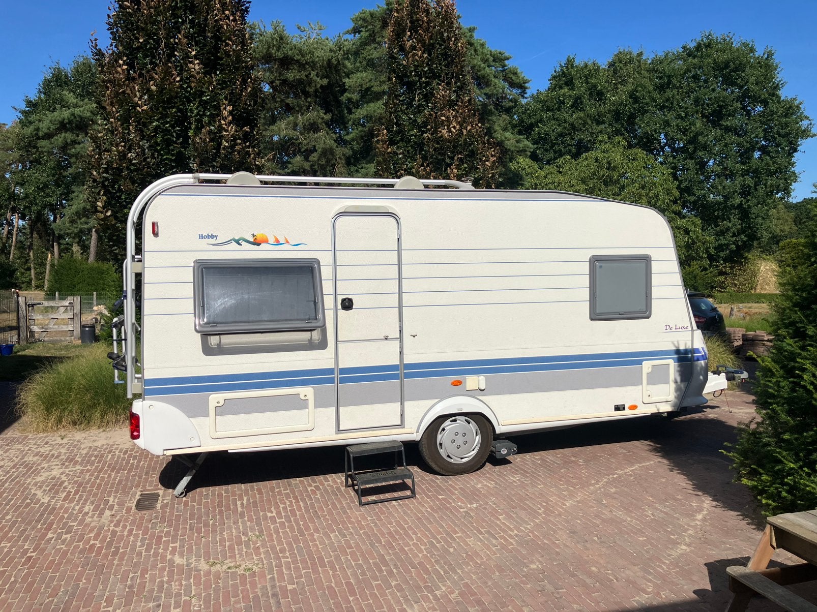 Hobby caravan 460, 2025 bovag gekeurd, 2026 Nieuw matras etc, Rondzit, Hobby, Schokbreker, Particulier
