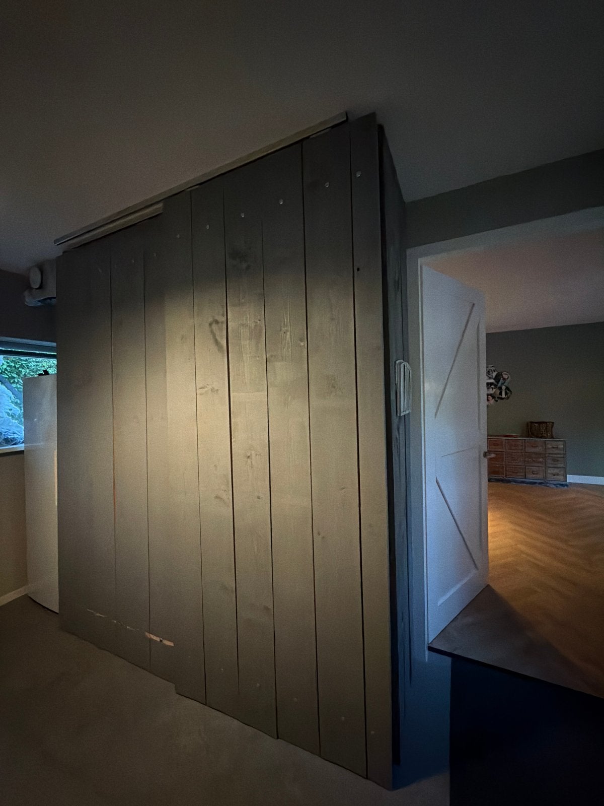 Steigerhout Bergkast met Schuifdeuren - 260x224x60 cm, Ophalen, Gebruikt