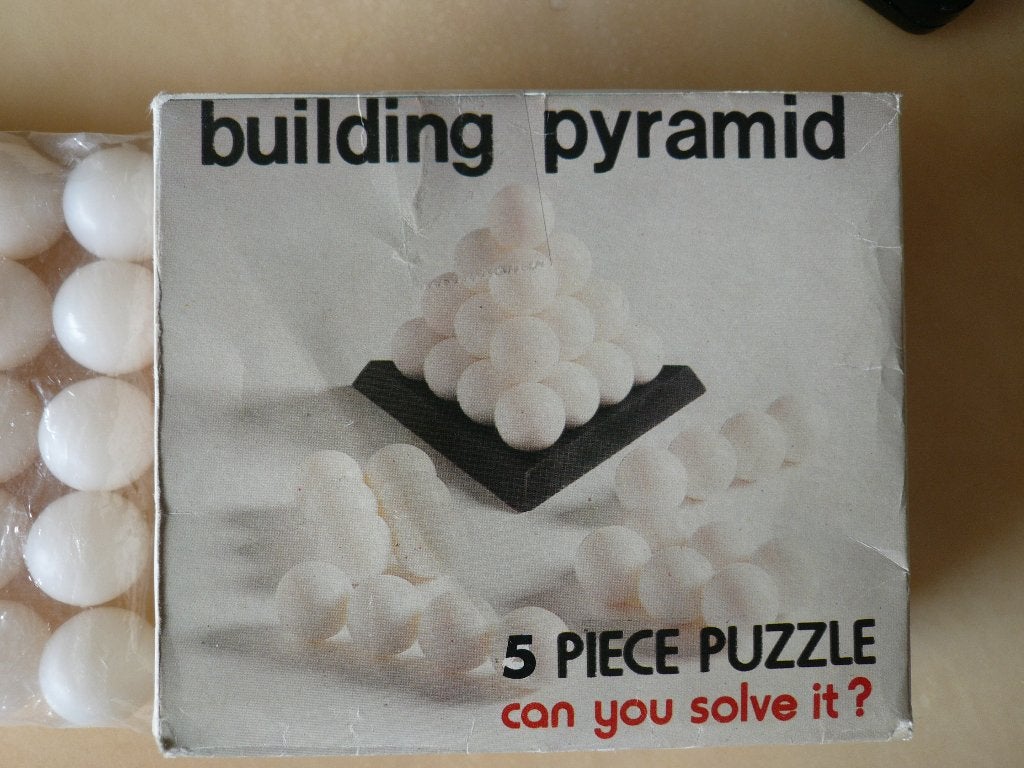 Building PYRAMID 5 piece puzzle can you solve it? xcxc, Ophalen of Verzenden, Minder dan 500 stukjes, Nieuw, Rubik's of 3D-puzzel