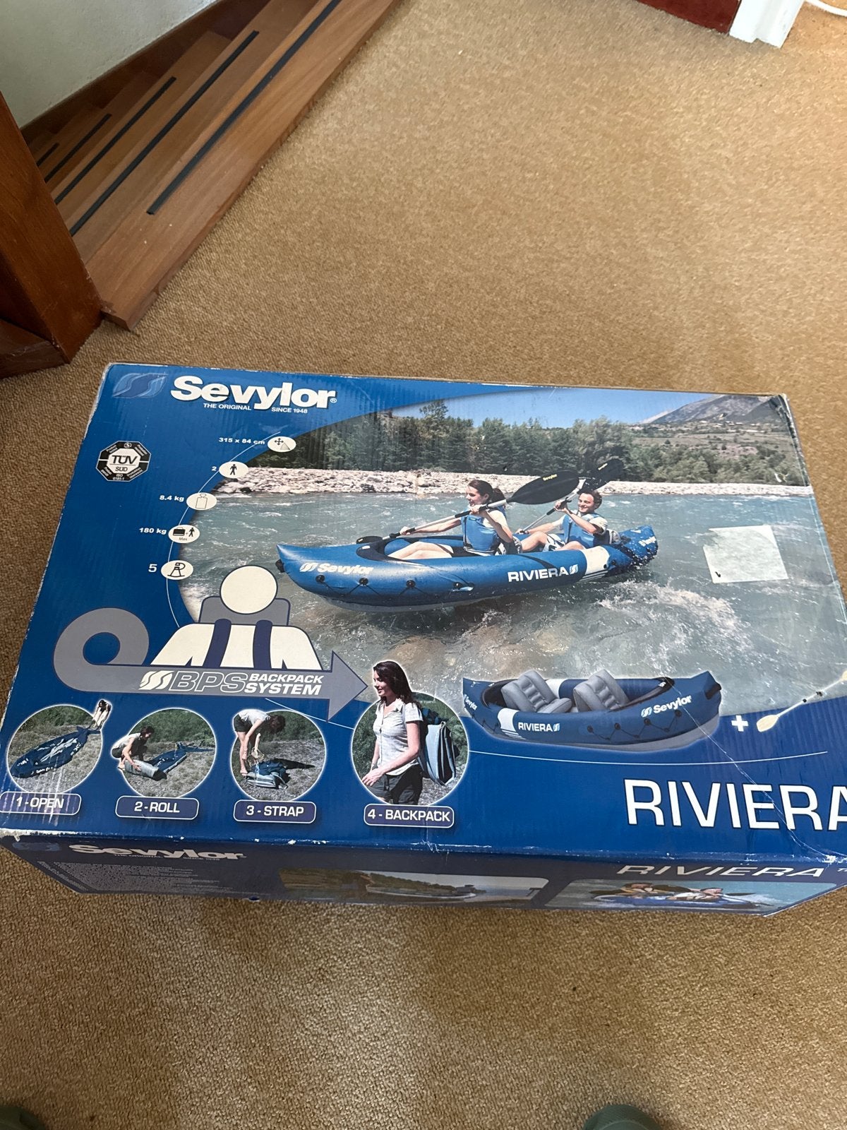 Sevylor Riviera Opblaasbare Kajak - 2-persoons, Ophalen, Zo goed als nieuw