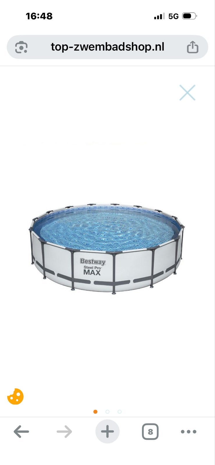 Bestway Steel Pro Max Ø 457x107 cm zwembad met accessoires, Gebruikt, 80 tot 120 cm, Rond, 300 cm of meer