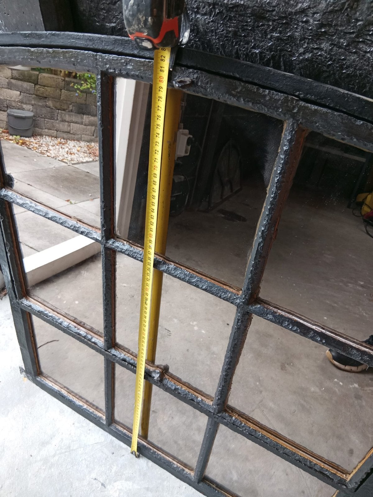 3x Oude IJzeren/Stalen Ramen met Glas – Industrieel Brocante, Doe-het-zelf en Verbouw, Glas en Ramen, Ophalen, Gebruikt, Gevelraam of Ruit