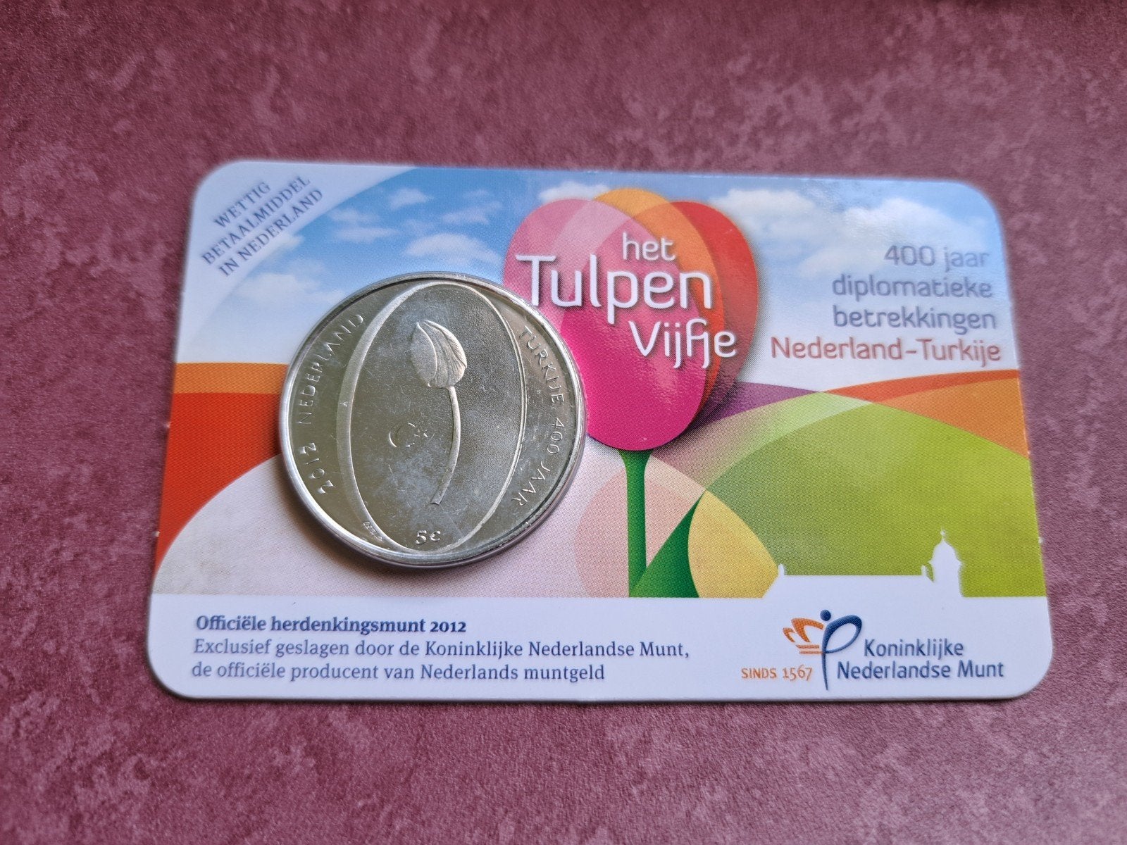 5 euro coincard 2012 Tulpen Vijfje, Ophalen of Verzenden, Euro's