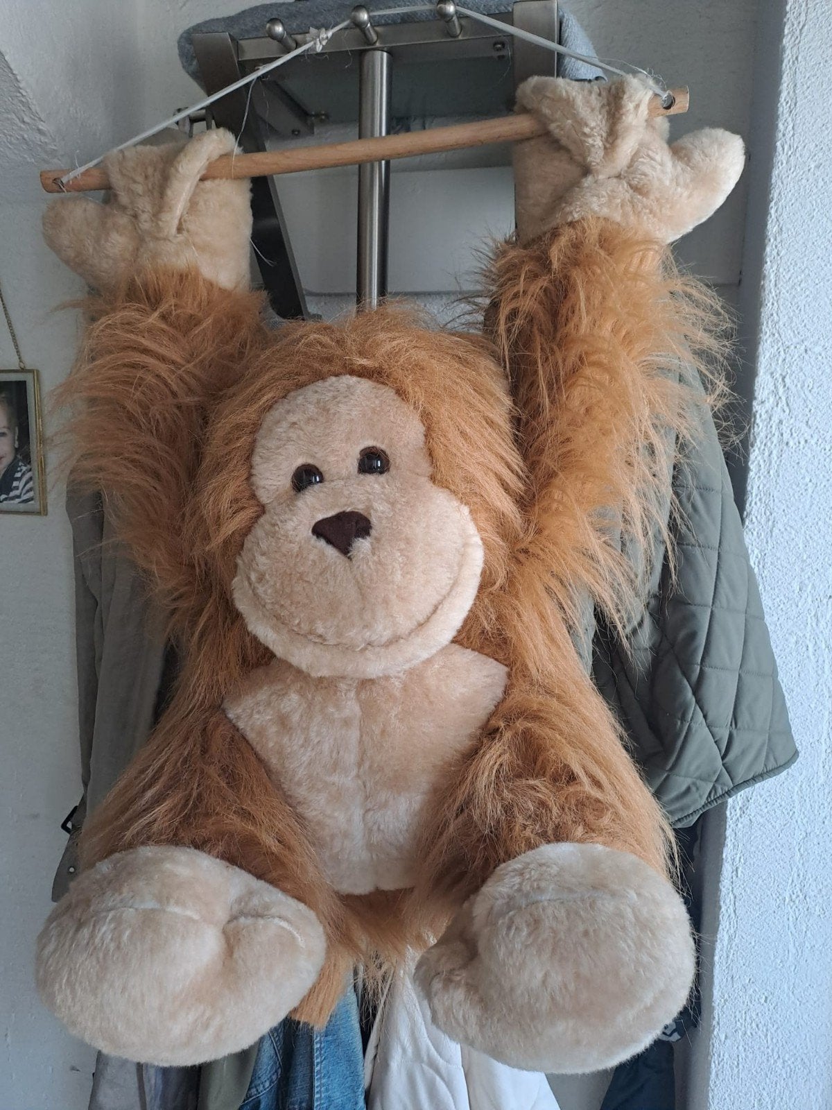 Grote knuffel orang-oetan, Ophalen of Verzenden, Zo goed als nieuw, Middelgroot (20 tot 80 cm), Bruin
