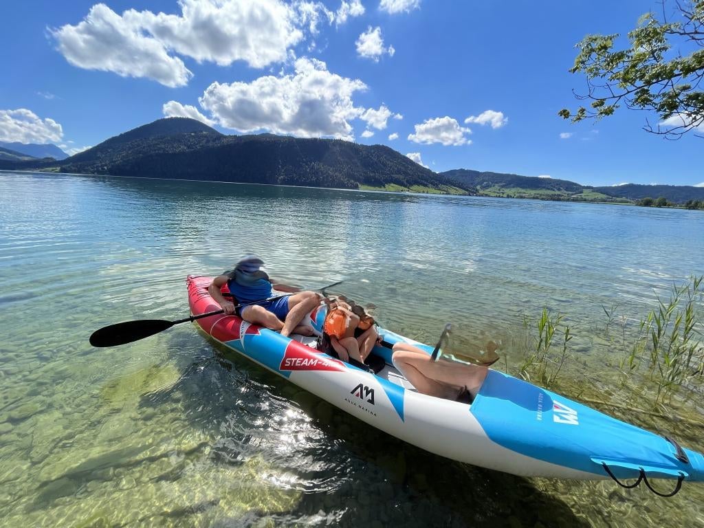Aquamarina ST-412, Kayak, meerkleurig, 13'6”, Watersport en Boten, Kajaks, Ophalen, Opblaasbaar, Zo goed als nieuw, 2-persoons